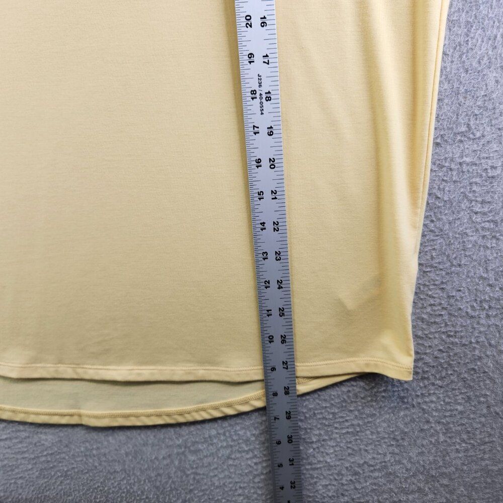 Athleta Light Yellow Short Sleeve Draped Tee - Picture 9 of 14